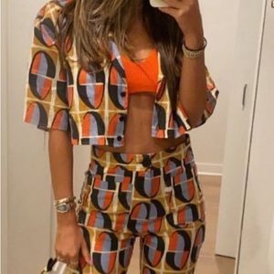 Printed Zara set top and pant